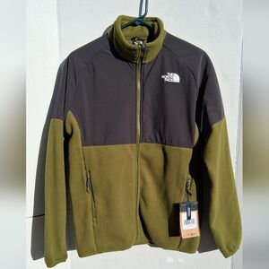 The North Face Olive and Dark Grey Fleece Jacket